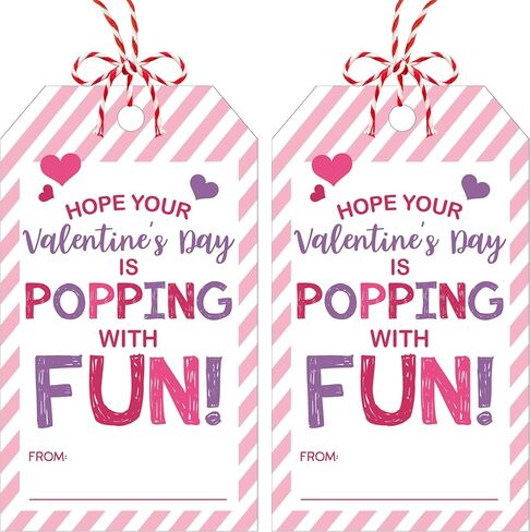 Valentines Day Gift Tags - 50Pcs Happy Valentine's Day Tags with String, A Special Treat for Someone Sweet Tag for Gift Wrapping, Valentine's Day Decoration in Saudi Arabia