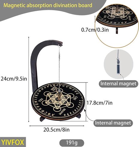 حامل البندول الغامض والهابط المغناطيسي (إجمالي 4 أنماط) - أداة اتخاذ القرار الروحية المغناطيسية 24 × 8.5 × 7 (حامل الإمساك بالنجوم الهندسي) in Kuwait