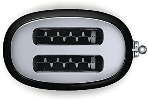 محمصة Smeg TSF01BLUS 50's Retro Style Aesthetic 2 Slice Toaster، أسود (متجدد) in Kuwait