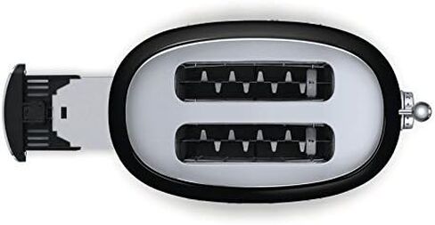 محمصة Smeg TSF01BLUS 50's Retro Style Aesthetic 2 Slice Toaster، أسود (متجدد) in Kuwait
