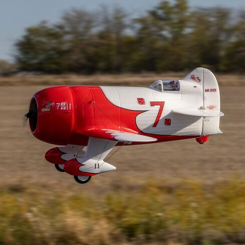 E-flite RC Airplane Gee Bee R-2 1.0m BNF Basic (جهاز الإرسال والبطارية والشاحن غير متضمن) مع AS3X+ واختيار آمن، EFL020550 in Kuwait