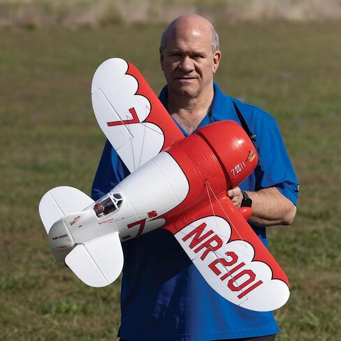 E-flite RC Airplane Gee Bee R-2 1.0m BNF Basic (جهاز الإرسال والبطارية والشاحن غير متضمن) مع AS3X+ واختيار آمن، EFL020550 in Kuwait