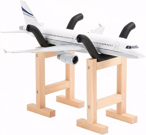 حامل طائرة Blulu RC مصنوع من الخشب قابل للتعديل 2 حامل طائرة RC لنماذج الطائرات لعرض صيانة الطائرات وإصلاحها وإكسسوارات طاولة العمل in Kuwait