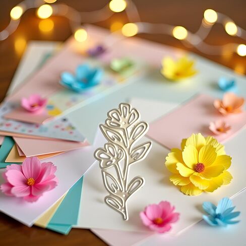 1Set Flower Metal Cutting Dies Photo Album Decoration Accessories DIY Crafts for Journal Diary Decoration Supplies Cutting Dies for Card Making, Die-Cutting and Embossing, Scrapbooking Die-Cuts in Saudi Arabia