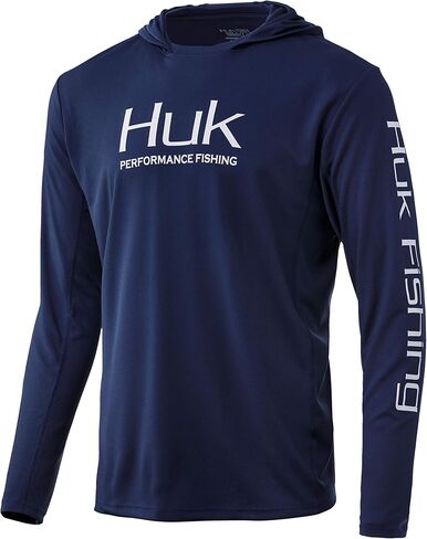 Huk Men's Icon X Hoodie | Long-Sleeve Performance Shirt with UPF 30+ Sun Protection in Saudi Arabia