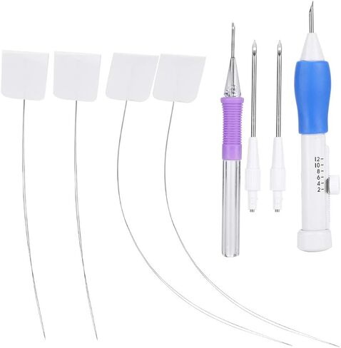 Punch Needle Set, Embroidery Stitching Craft Tool with Handle, Sewing Threading Device for Clothes, Pillows, Carpets in Saudi Arabia