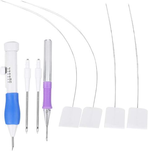 Punch Needle Set, Embroidery Stitching Craft Tool with Handle, Sewing Threading Device for Clothes, Pillows, Carpets in Saudi Arabia