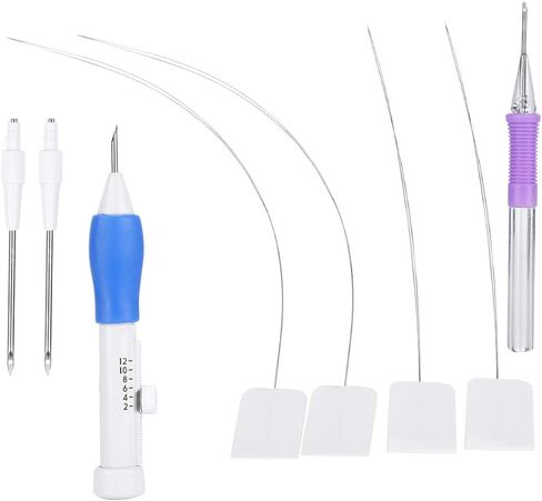 Punch Needle Set, Embroidery Stitching Craft Tool with Handle, Sewing Threading Device for Clothes, Pillows, Carpets in Saudi Arabia
