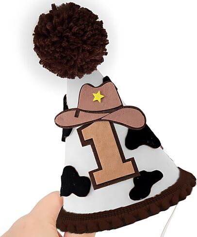 Cowboy First Birthday Crown,My First Rodeo Birthday Party Hats, Western Cowboy 1st Rodeo Bday Decorations Party Supplies in Saudi Arabia