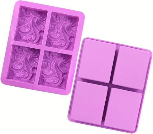 4-Cavity Wavy Flower Silicone Handmade Soap Mold Cake Mold DIY Aromatherapy Plaster Mold Essential Oil Soap Mold in Saudi Arabia