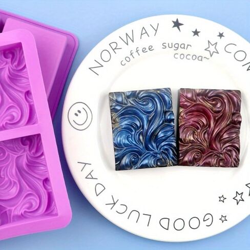 4-Cavity Wavy Flower Silicone Handmade Soap Mold Cake Mold DIY Aromatherapy Plaster Mold Essential Oil Soap Mold in Saudi Arabia