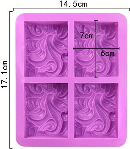 4-Cavity Wavy Flower Silicone Handmade Soap Mold Cake Mold DIY Aromatherapy Plaster Mold Essential Oil Soap Mold in Saudi Arabia
