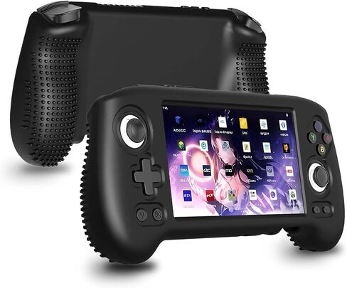 Silicone Protective Case for RG556, Only Compatible with Anbernic RG 556 Handheld Game Console Anti-Scratch Washable Soft Skin Case (Black) in Saudi Arabia