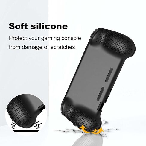 Silicone Protective Case for RG556, Only Compatible with Anbernic RG 556 Handheld Game Console Anti-Scratch Washable Soft Skin Case (Black) in Saudi Arabia