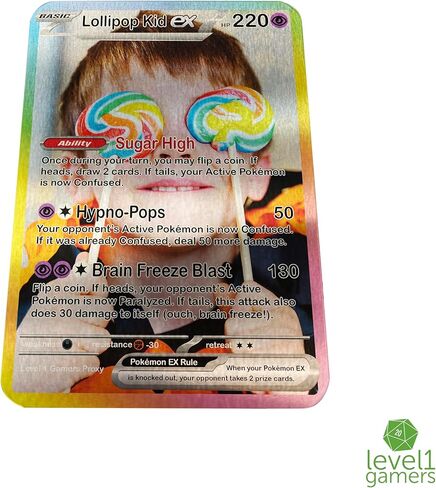 بطاقة Pocket Monster EX المعدنية المخصصة - بطاقة تداول مخصصة - هدية قابلة للتحصيل لمحبي TCG in Kuwait