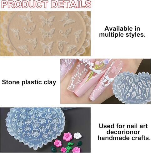 4PCS Spring Theme Polymer Clay Molds Mini Tulips Peach Blossom Flowers Leaves Butterfly Silicone Molds for DIY Earrings Jewelry Crafts Making in Saudi Arabia