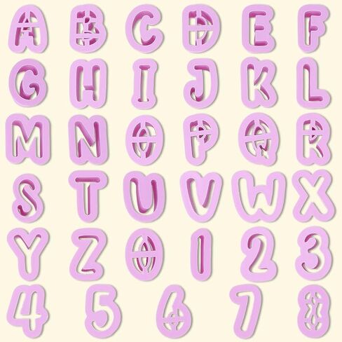 SUNNYCLUE 1 Box 35Pcs Letter and Number Cookie Cutters Letter Clay Cutters Plastic Alphabet A to Z and 1 to 8 Shaped Cute Molds Tool Set for DIY Crafts Cake Baking Accessories Holiday Party Decor in Saudi Arabia