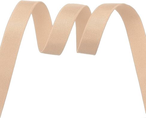 uxcell Bra Elastic Strap, 3/8 Inch 19.7 Yards Bra Strap Replacement Nylon Elastic Band for DIY Sewing Craft Underwear Shoulder Straps Making, Beige in Saudi Arabia