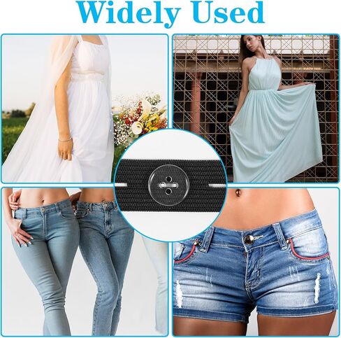 Adjuster Jean Tightener for Waist Pant, 10sets Elastic for Sewing, Button Extenders for Jeans, Pants Button Tightener & Waistband Extenders, Jean Buttons for Loose Jeans in Saudi Arabia