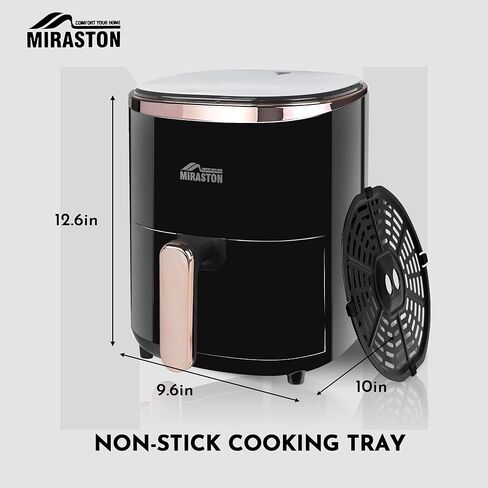 مقلاة هوائية 3.6QT مع شاشة رقمية و9 إعدادات مسبقة، تتضمن صينية خبز للقلي بالهواء وإعادة التسخين، مثالية للمطابخ الصغيرة والمساكن والشقق in Kuwait