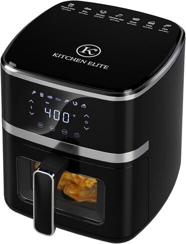 Kitchen Elite 5.5 Qt. Digital Air Fryer, Countertop Cooker with LED Screen, Presets for Air Fry, Roast, Dehydrate, Defrost and Reheat, Pink in Saudi Arabia