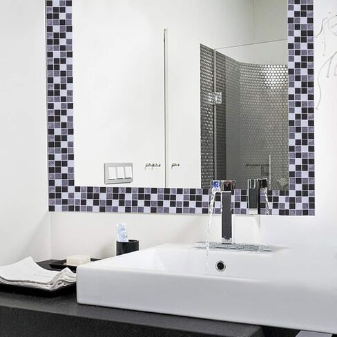 18pcs Mosaic Tile Transfer Stickers, Easy to Install,Reusable, for Bathroom and Kitchen (MTS008) in Saudi Arabia