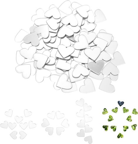 Heart Shape Small Mirrors for Crafts, 200pcs 0.79x0.79 Inch Craft Mirrors Mirror Tiles Self Adhesive Fancy Acrylic Mini Mirror Pieces for Crafts Disco Ball Mirror-Tiles for Craft Art Door Wall in Saudi Arabia