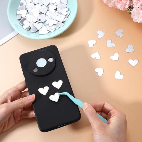 Heart Shape Small Mirrors for Crafts, 200pcs 0.79x0.79 Inch Craft Mirrors Mirror Tiles Self Adhesive Fancy Acrylic Mini Mirror Pieces for Crafts Disco Ball Mirror-Tiles for Craft Art Door Wall in Saudi Arabia