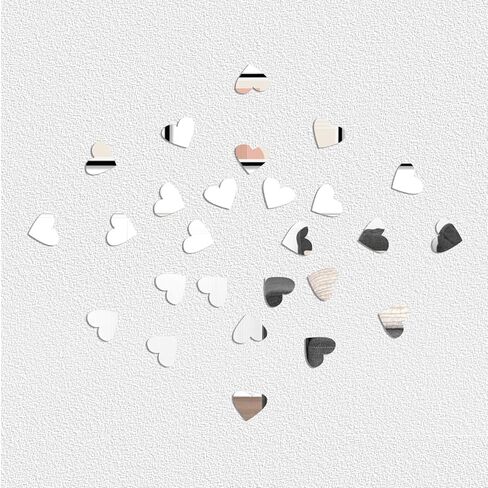 Heart Shape Small Mirrors for Crafts, 200pcs 0.79x0.79 Inch Craft Mirrors Mirror Tiles Self Adhesive Fancy Acrylic Mini Mirror Pieces for Crafts Disco Ball Mirror-Tiles for Craft Art Door Wall in Saudi Arabia