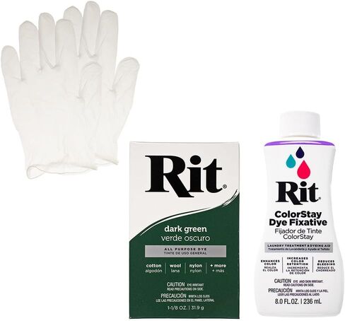 مسحوق صبغ Rit مع حزمة ColorStay Fixative - مجموعة الكل في واحد مع قفازات لتقليل نزيف اللون in Kuwait