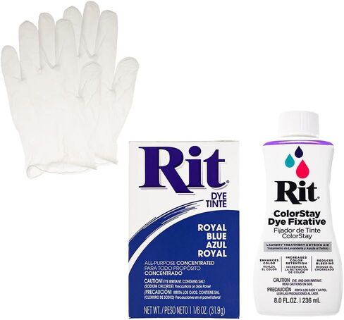 مسحوق صبغ Rit مع حزمة ColorStay Fixative - مجموعة الكل في واحد مع قفازات لتقليل نزيف اللون in Kuwait
