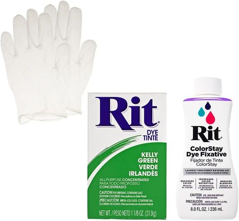 مسحوق صبغ Rit مع حزمة ColorStay Fixative - مجموعة الكل في واحد مع قفازات لتقليل نزيف اللون in Kuwait