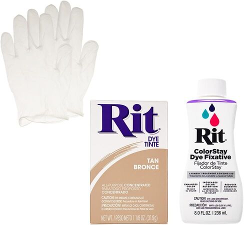 مسحوق صبغ Rit مع حزمة ColorStay Fixative - مجموعة الكل في واحد مع قفازات لتقليل نزيف اللون in Kuwait