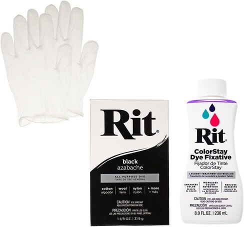 مسحوق صبغ Rit مع حزمة ColorStay Fixative - مجموعة الكل في واحد مع قفازات لتقليل نزيف اللون in Kuwait