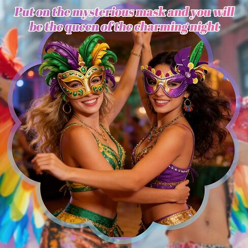 24 Pcs Masquerade Masks Pack Intended for Mardi Gras Masks Bulk Paper Vintage Carnival Mask for Masquerade Party Supplies for Women Man New Orleans Dress Up Photo Booth Prop Prom Decor Party Favors in Saudi Arabia