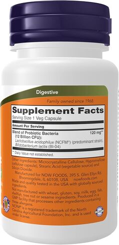 NOW Supplements, Respiratory Care Probiotic, with Clinically Tested NCFM® & BI-04, 60 Veg Capsules in Saudi Arabia