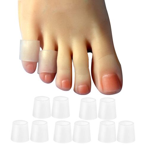Hoogoo Pinky Toe Sleeves 10pcs with Hole, Toe Protecters Covers for Small Toe, Protect Toe from Rubbing, Ingrown Toenails, Corns, Blisters, Hammer Toes and Other Painful Toe Problems in Saudi Arabia