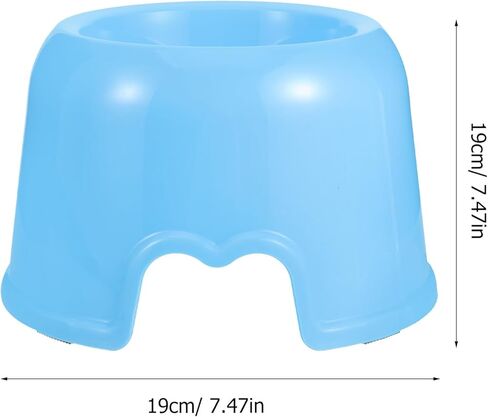 Luxshiny Plastic Dog Bowl and Cat Food Dish Round Candy Color Pet Feeder Bowl Sturdy Portable for Puppies and Rabbits Blue Suitable for Travel and Daily Use in Saudi Arabia