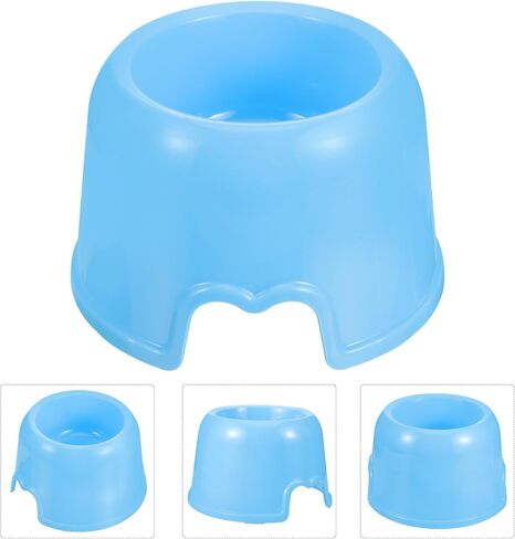 Luxshiny Plastic Dog Bowl and Cat Food Dish Round Candy Color Pet Feeder Bowl Sturdy Portable for Puppies and Rabbits Blue Suitable for Travel and Daily Use in Saudi Arabia