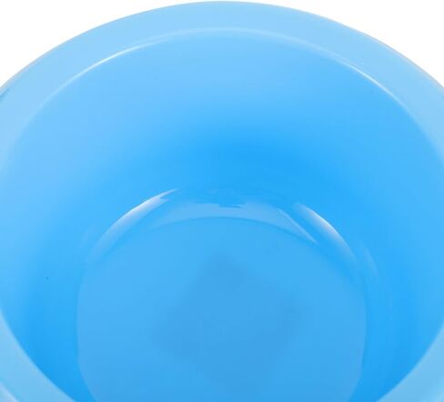 Luxshiny Plastic Dog Bowl and Cat Food Dish Round Candy Color Pet Feeder Bowl Sturdy Portable for Puppies and Rabbits Blue Suitable for Travel and Daily Use in Saudi Arabia