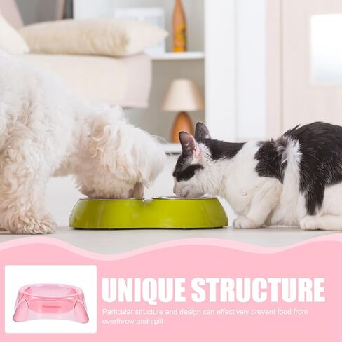 minkissy Candy Color Crystal Pet Food Bowl, Large Pink Dog Bowl and Cat Food Feeder, Portable Puppy Water and Feeding Dish for Indoor and Outdoor Use in Kuwait