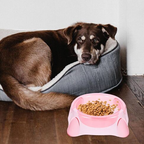 minkissy Candy Color Crystal Pet Food Bowl, Large Pink Dog Bowl and Cat Food Feeder, Portable Puppy Water and Feeding Dish for Indoor and Outdoor Use in Kuwait