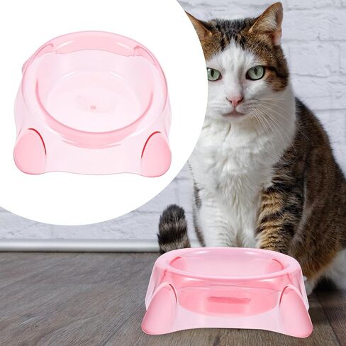 minkissy Candy Color Crystal Pet Food Bowl, Large Pink Dog Bowl and Cat Food Feeder, Portable Puppy Water and Feeding Dish for Indoor and Outdoor Use in Kuwait