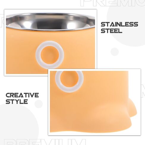 TOYANDONA Stainless Steel Pet Bowl Octopus Shape Anti-Spill Non-Tipping Small Dog Water Bowl Portable Indoor Outdoor Cat Feeding Dish in Saudi Arabia