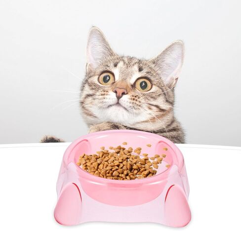 Toyvian Candy Color Crystal Pet Dog Food Bowl, Large Pink Dog Feeder and Water Dish, Portable Pet Food Container for Puppies and Cats in Saudi Arabia