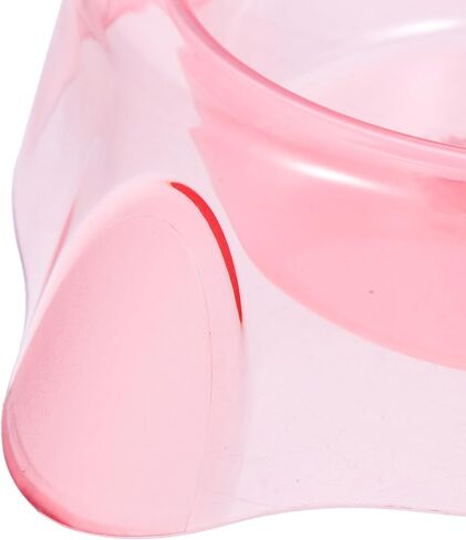 Toyvian Candy Color Crystal Pet Dog Food Bowl, Large Pink Dog Feeder and Water Dish, Portable Pet Food Container for Puppies and Cats in Saudi Arabia