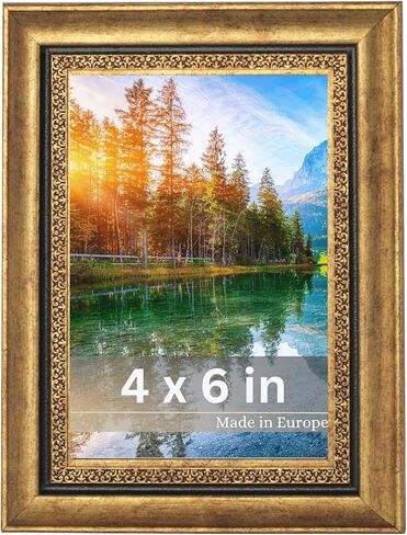 VictoR Picture Frame 5x7 in Gold - Vintage Picture Frame with shatterproof Acrylic Glass - 5 x 7 Photo Frame Baroque in Saudi Arabia