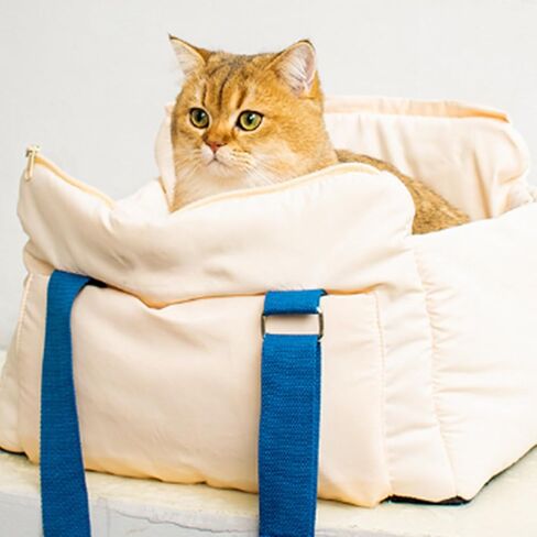 Cat Backpack Pet Carrier Large Capacity Breathable Multi Functional Travel Bag for Kittens Puppies Oxford Canvas Material 39 x 27 x 20cm in Saudi Arabia