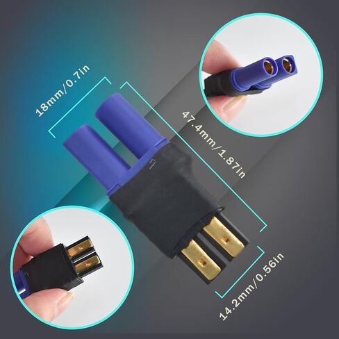 زوجان من محول موصل بطارية ليبو RC متوافق مع بطارية ليبو TRX/Traxxas، موصل محول شاحن بطارية RC ذكر أنثى EC5 in Kuwait