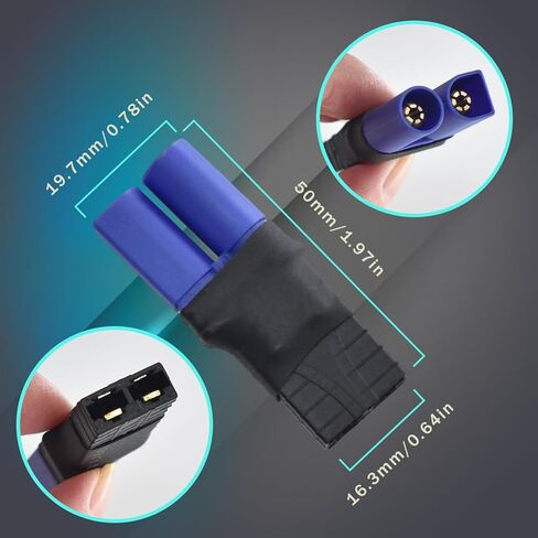 زوجان من محول موصل بطارية ليبو RC متوافق مع بطارية ليبو TRX/Traxxas، موصل محول شاحن بطارية RC ذكر أنثى EC5 in Kuwait